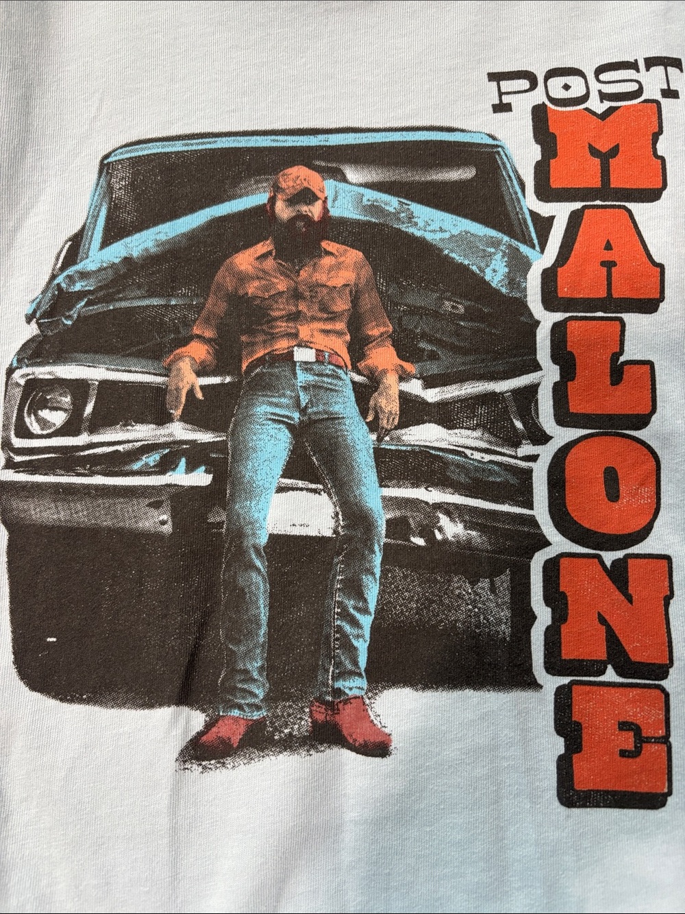 NWT Post Malone Daydreamer Post & Truck Light Blue Vintage Tee M - Picture 7 of 7